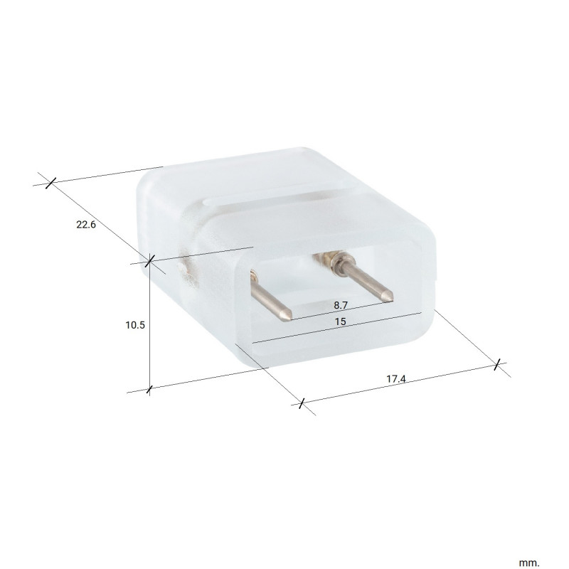 Produit de Connecteur Ruban LED Monochrome 220V AC Coupe tous les 25/100cm