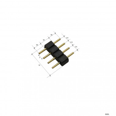 Product van Connector 4 Pin voor 12V DC RGB LED strip.