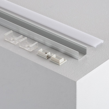 Produkt von Aluminium-Oberflächenprofil mit Durchgehender Abdeckung für LED-Streifen bis 16mm