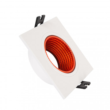 Product of Coloured Square Tilting Downlight Frame for GU10 / GU5.3 LED Bulbs with Ø80 mm Cut-Out