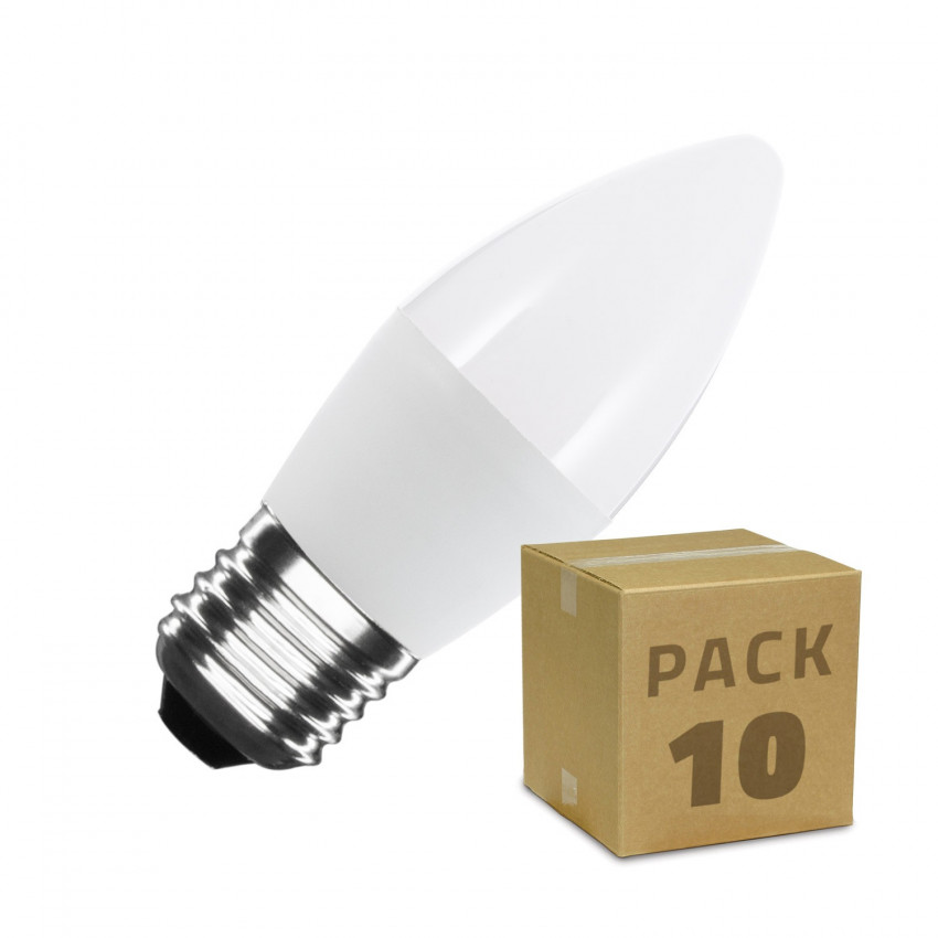 Product van Pack 10st LED lampen E27 5W 400 lm C37
