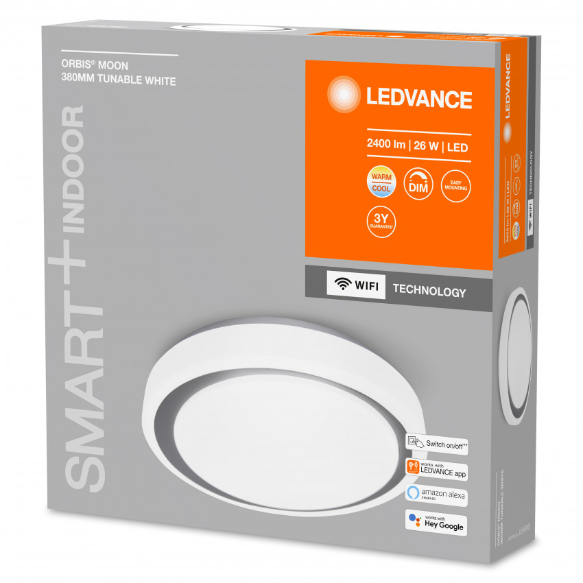 Product van LED Plafondlamp 26W CCT Circulair Ø380 mm Smart+ WiFi ORBIS Moon LEDVANCE   4058075486362