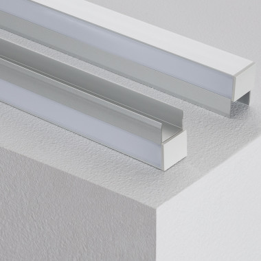 Produkt von Aluminiumprofil Ablage mit Durchgehender Abdeckung für LED-Streifen bis zu 12 mm