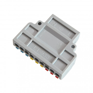Pack 5 connettori rapidi 9 ingressi e 3 uscite SPL-93 per cavi elettrici  0,08-4 mm² - Ledkia