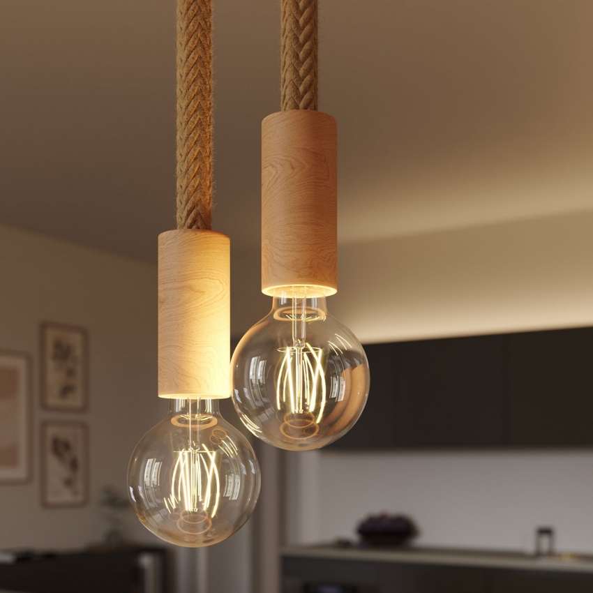 Product of Eiva Snake Outdoor Wooden Pendant Lamp IP65 Creative-Cables SPL012CLS24-20