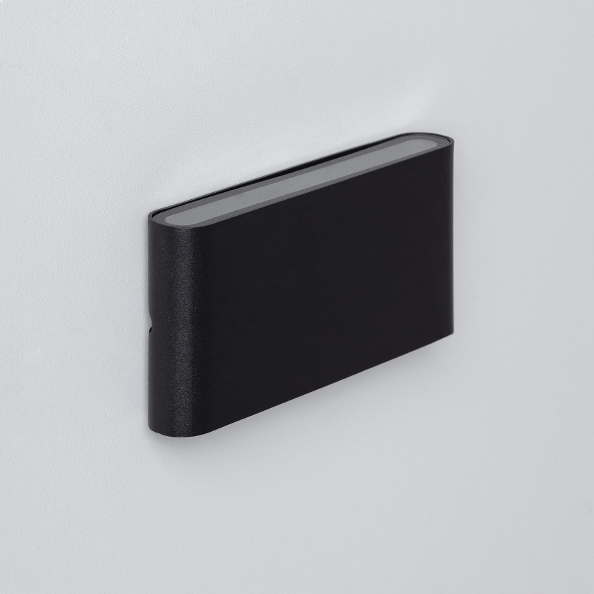 Prodotto da Applique da Parete per Esterni LED 12W Alluminio Rettangolare Illuminazione Doppia Luce Luming Nero