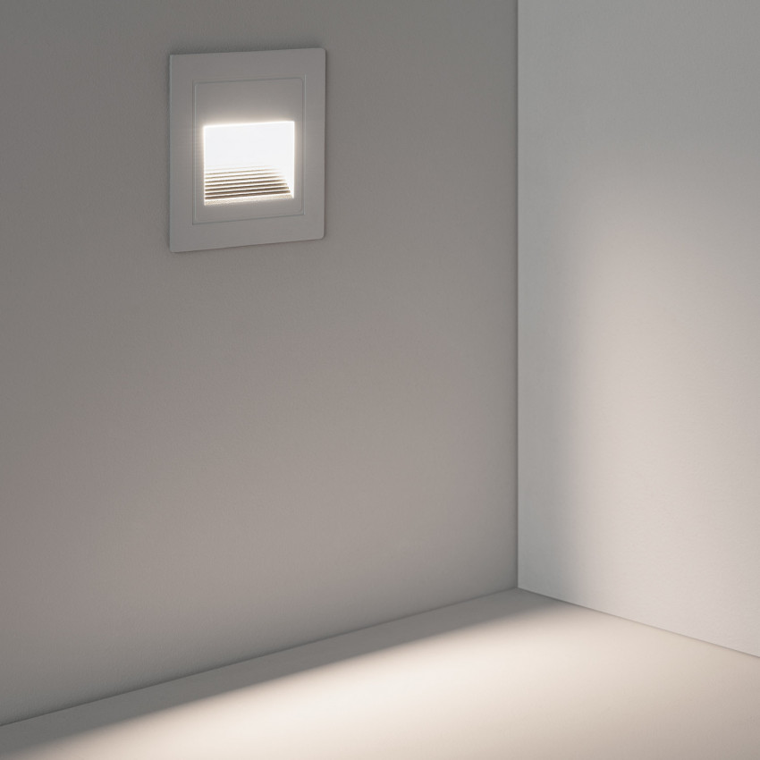 Produkt von LED-Wandleuchte Aussen 3W Einbau Quadratisch Weiss Wabi