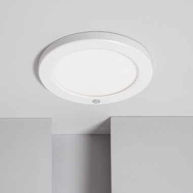 Přisazené Stropní Kruhové 18W LED Svítidlo Slim Surface CCT dle Výběru se Senrozem Pohybu Nastavitelný Výřez Ø75-205 mm
