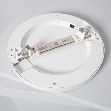 Prodotto da Plafoniera LED 18W CCT Selezionabile Circolare Slim da Superficie con Sensore di Movimento Foro Regolabile Ø75-205 mm