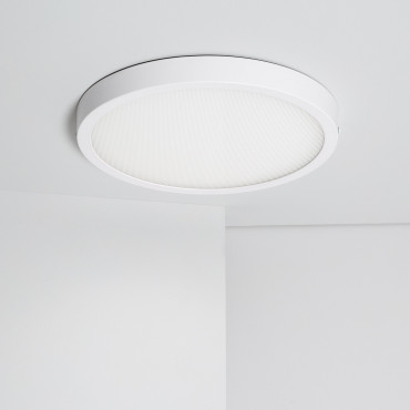 Plafoniera LED 24W Circolare Superslim (CRI90) Microprismatica CCT  Selezionabile (UGR17) Ø280 mm - Ledkia