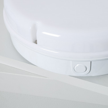 Produit de Plafonnier LED Extérieur Rond 24W Hublot White IP65 Ø285 mm avec Éclairage de Sécurité Non Permanent 