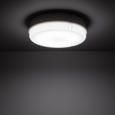 Produkt od Venkovní Přisazené Stropní LED Svítidlo 24W Kruhové Ø285 mm IP65 s Nouzovým Světlem Hublot White