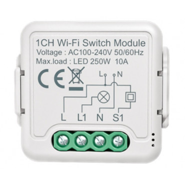 Interruttore Wi-Fi Compatibile con Interruttore e Pulsante
