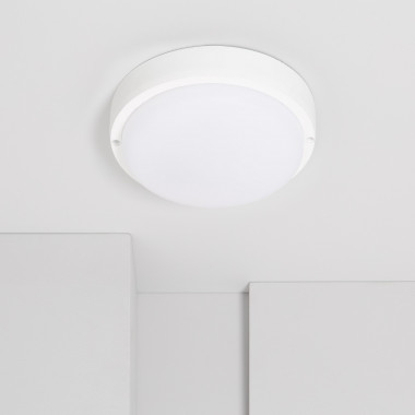 Plafonnier LED rond ISOLA (D45cm) en verre blanc