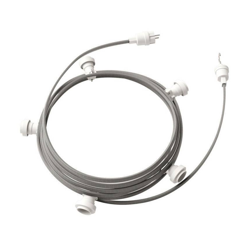 Produkt od 7,5 m Venkovní LED Světelná Girlanda - Řetěz Lumet System s 5 Objímkami E27 Bílá Creative-Cables CATE27B075