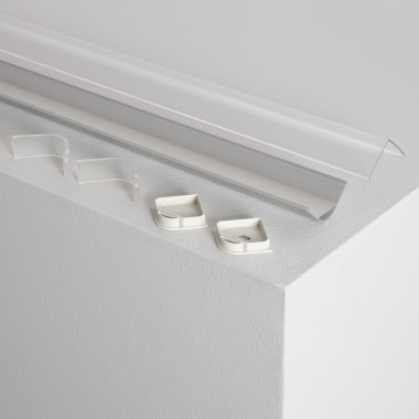 Profilé Aluminium Arrondi d'Angle 1m pour Ruban LED transparent, dl