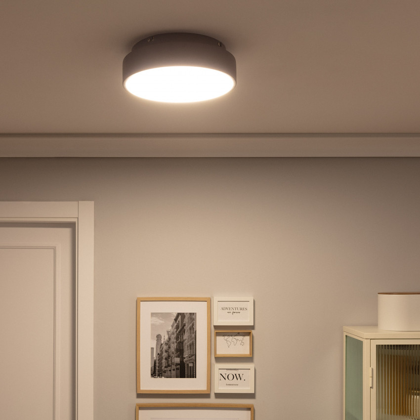 Product van Plafondlamp LED 15W Rond Metaal Ø300 mm  CCT Selecteerbaar 