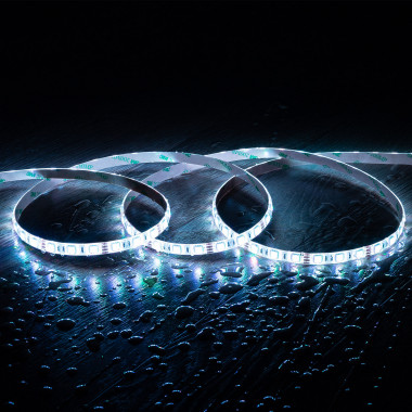 60SMD/m 16W/m 12V Professional LED Streifen RGBW Spritzwassergeschützt 5m  Rolle