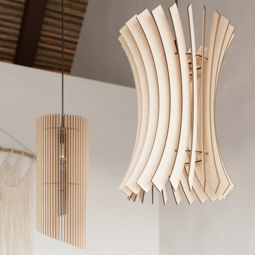 Product of Oriana Wooden Pendant Lamp SOLLUX