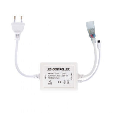 Product van LED Strip Controller CCT 220V AC 220 LED / m IP67 Breedte 15mm Knip elke 100 cm met IR-afstandsbediening 23 knoppen