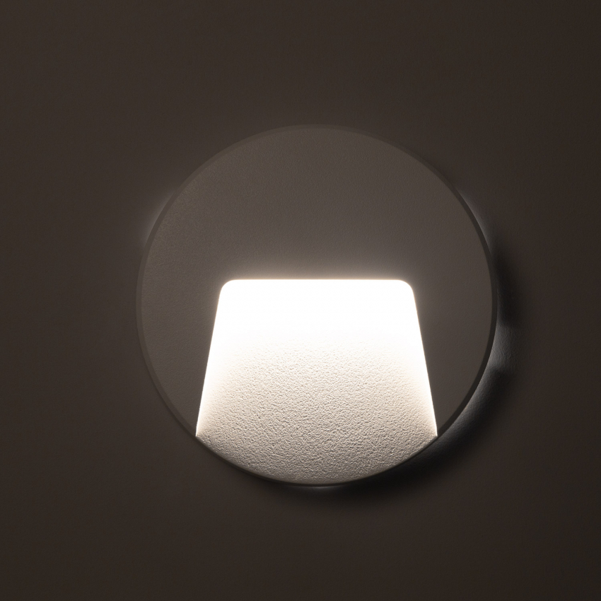 Prodotto da Segnapasso LED per Esterno 3W da Superficie Parete Circolare Bianco Nilsa