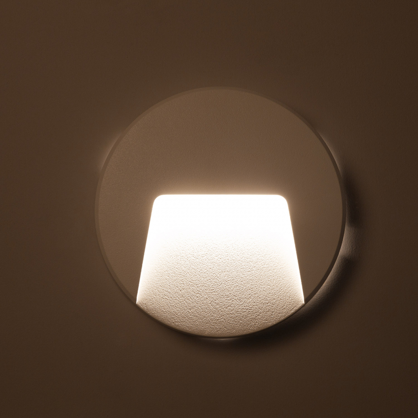 Product of 3W Nilsa Round Surface White Outdoor LED Wall Light 