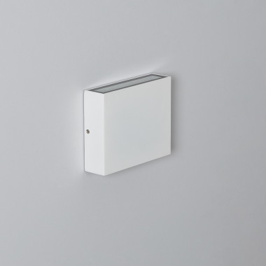 Applique da Parete per Esterno LED 6W Doppia Luce Quadrato Bianco Kaysa