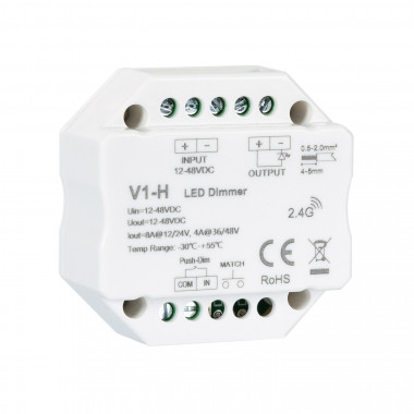 Dimmer 12/48V RF LED voor Monocolor LED Strip met Drukknop Compatibiliteit