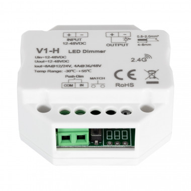Produkt od LED RF Stmívač 12/48V pro Jednobarevné LED Pásky Kompatibilní s Tlačítkem 