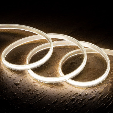 Striscia LED COB Regolabile 220V AC 320 LED/m Bianco Naturale IP65 su Misura Larghezza 14mm Taglio ogni 50cm