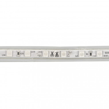Produkt von LED-Streifenrolle Dimmbar 220V AC 60 LED/m 50m Violett IP65 Breite 14mm Schnitt jede 100cm