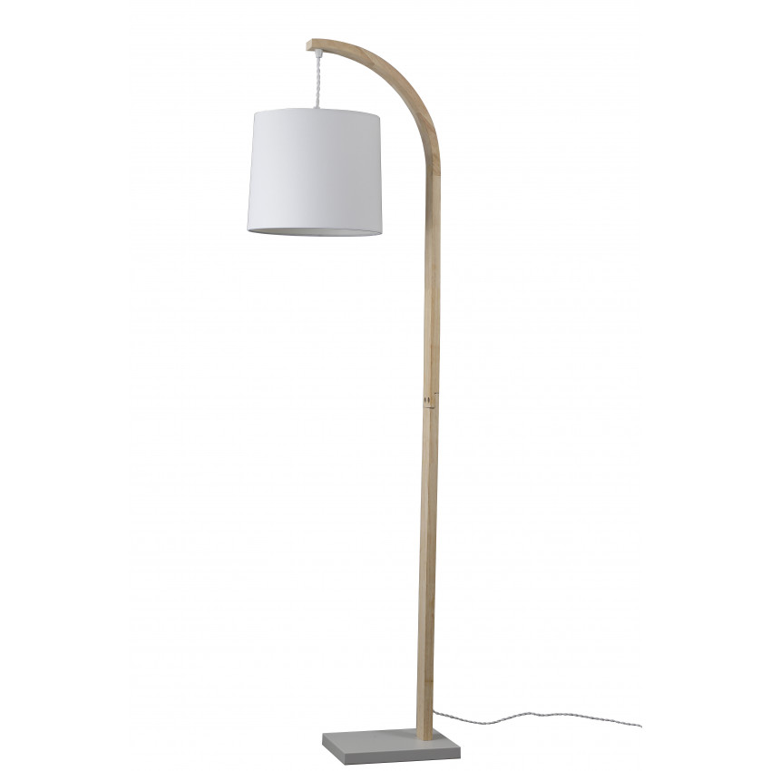 Product of Haakon Wood and Textile Floor Lamp
