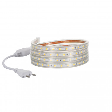 Striscia LED 220V AC 60 LED/m Bianco Naturale IP65 su Misura Larghezza 14mm  Taglio ogni 100cm - Ledkia