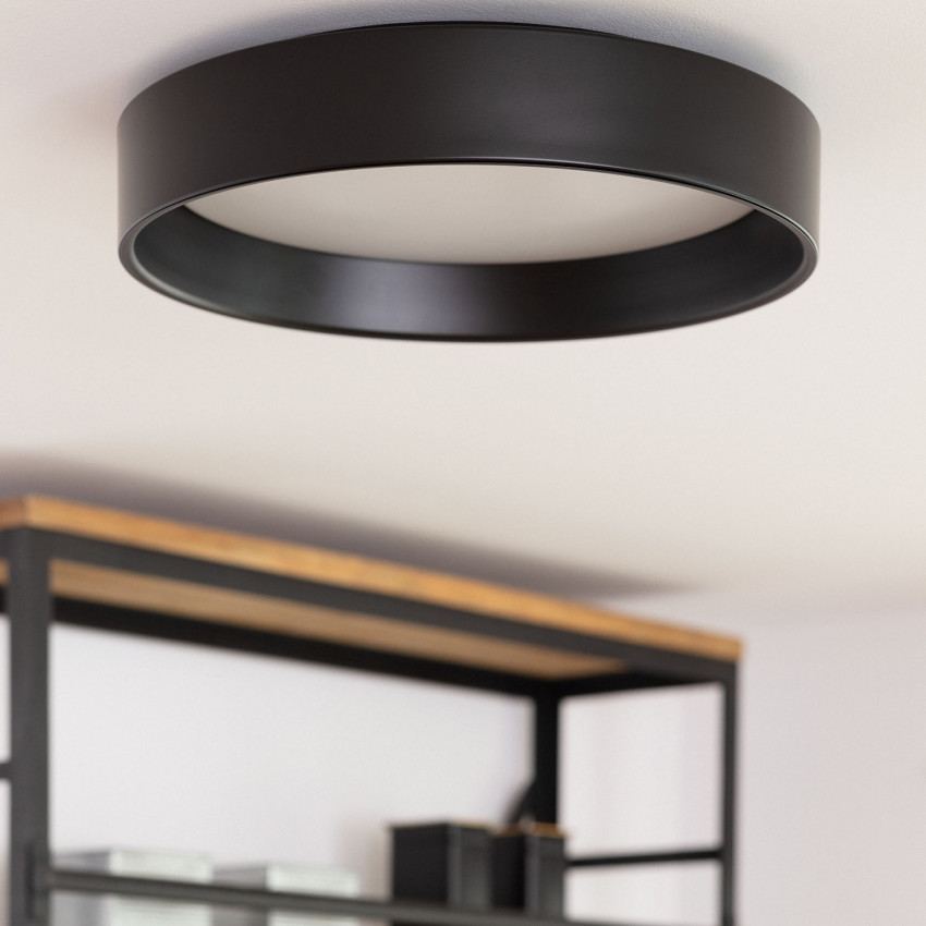 Product van Plafondlamp LED Rond Design 15W Black Ø450 mm
