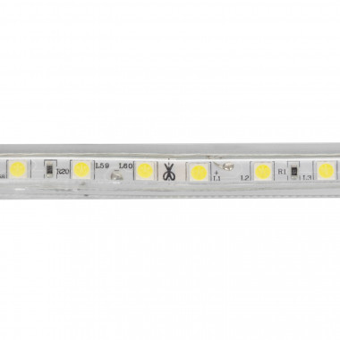 Prodotto da Striscia LED 220V AC 60 LED/m Bianco Freddo IP65 su Misura Larghezza 14mm Taglio ogni 100cm  
