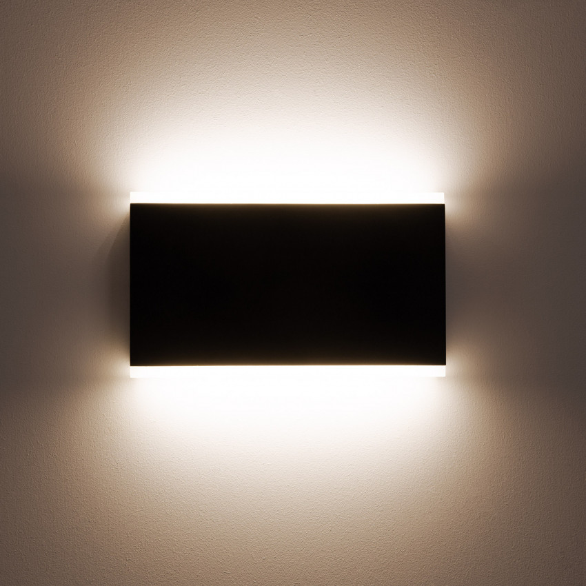 Produit de Applique Murale LED Extérieure Hera 10W Éclairage Double Face Rectangulaire Noire