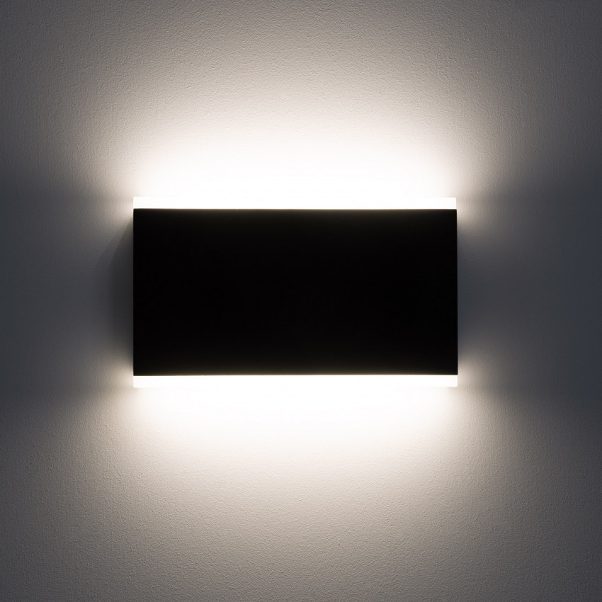 Produkt von LED-Wandleuchte 10W Aussen Doppelseitige Beleuchtung Rechteckig Schwarz Hera