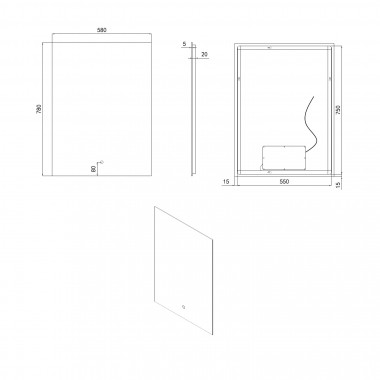 Specchio da Bagno con Luce LED e Antiappannamento Ø60 cm Palolem - Ledkia