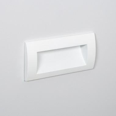 Balise LED Extérieure 4W Encastrable au Mur Rectangulaire Elin Blanche