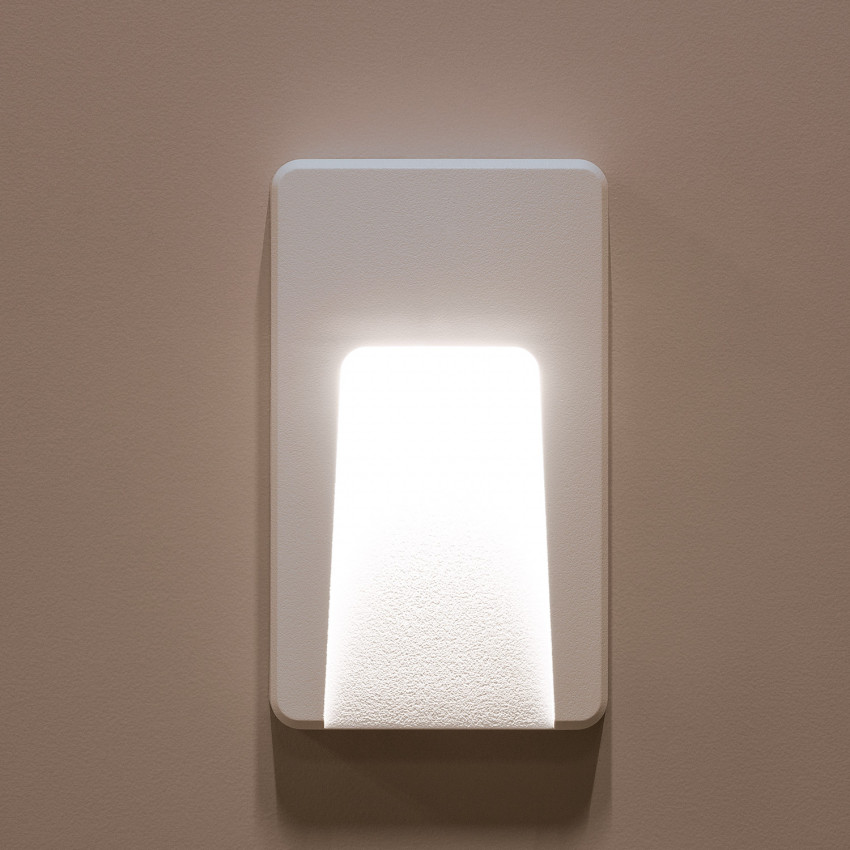 Product van Wandlamp Outdoor LED 3w Opbouw Rechthoekig Wit Joy 