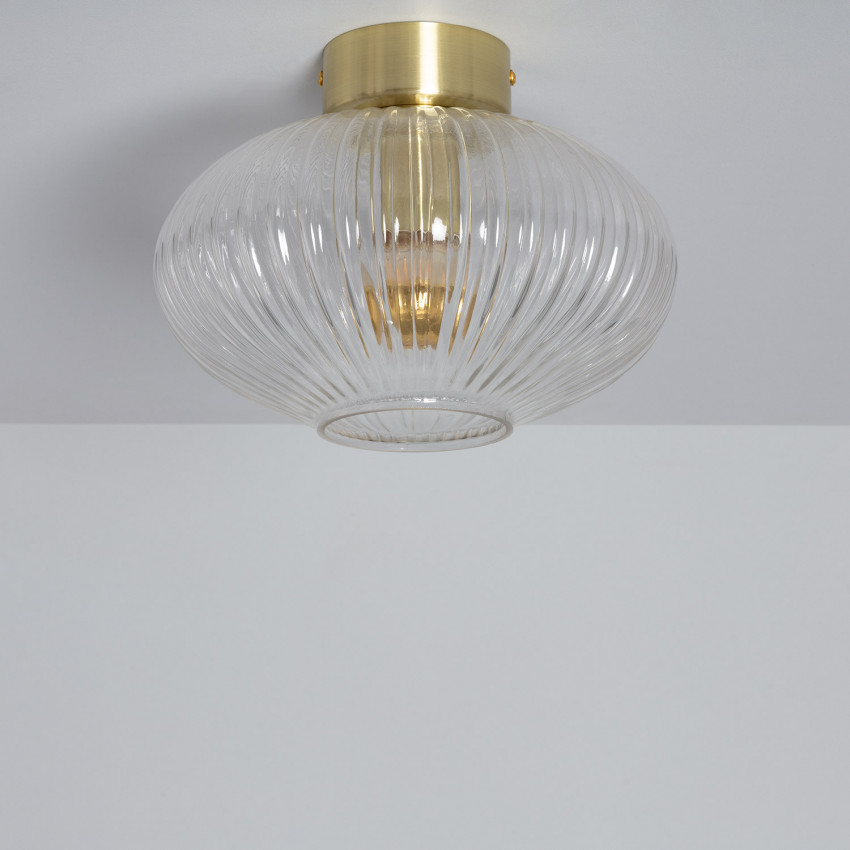 Product of Prometeo Metal and Glass Ceiling Lamp