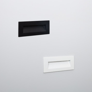 Product of 7W Groult Outdoor Rectangular Recessed Black LED Wall Light