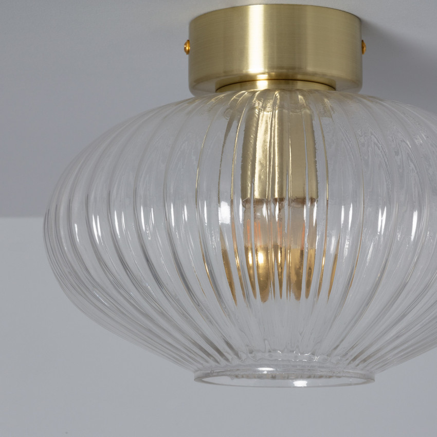 Product of Prometeo Metal and Glass Ceiling Lamp