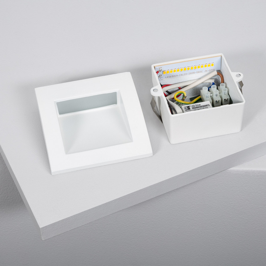 Prodotto da Segnapasso per Esterno LED 4W Incasso Parete Quadrato Bianco Leif