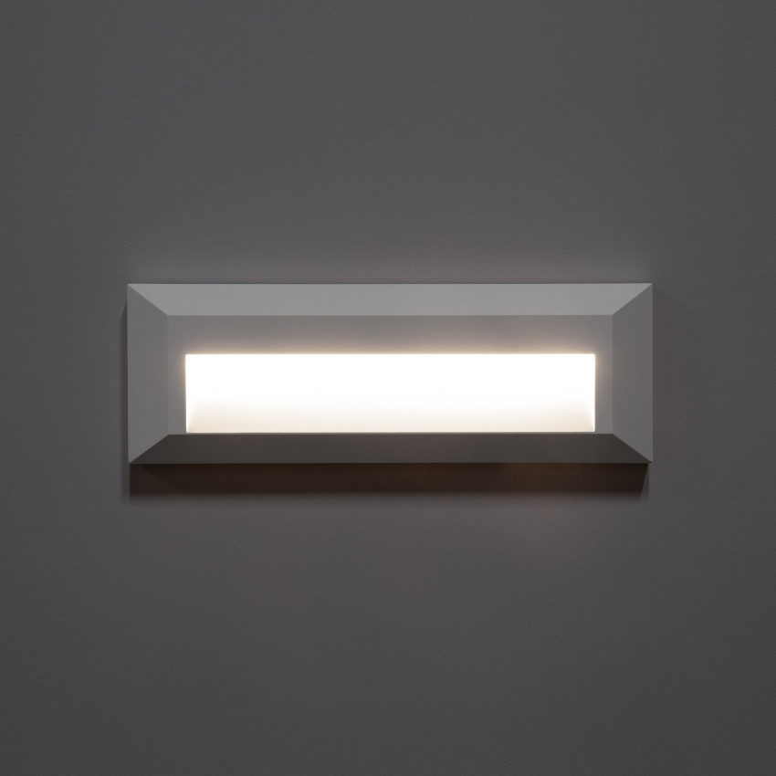 Product van Wandlamp Outdoor LED 2W Opbouw rechthoekig Wit Élide 