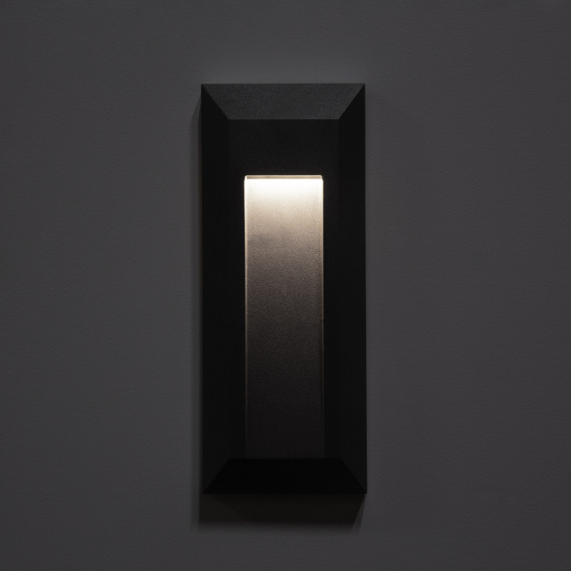 Product of 1W Gisli Rectangular Surface Outdoor LED Wall Light in Black
