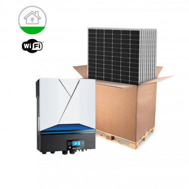 Product van Kit Zonnenenergie Off-grid Woning VOLTRONIC AXPERT  heeft Accu nodig Eenfase 3-7.2 kW Zonnepaneel RISEN 