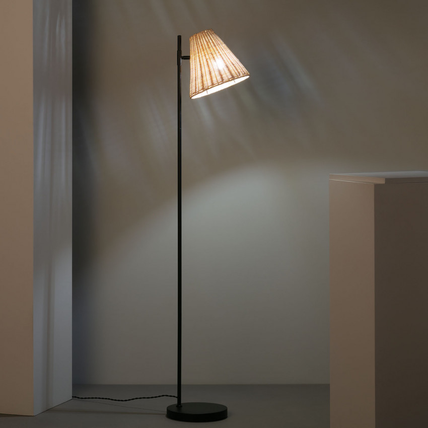 Product of Cesto Metal & Rattan Floor Lamp