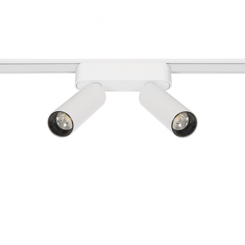 Produit de Spot LED Double 14W CRI90 (UGR16) Blanc pour Rail Magnétique Monophasé Extra-Plat 25mm 48V 