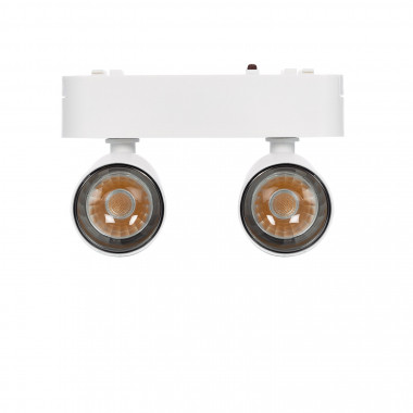 Produit de Spot LED Double 14W CRI90 (UGR16) Blanc pour Rail Magnétique Monophasé Extra-Plat 25mm 48V 